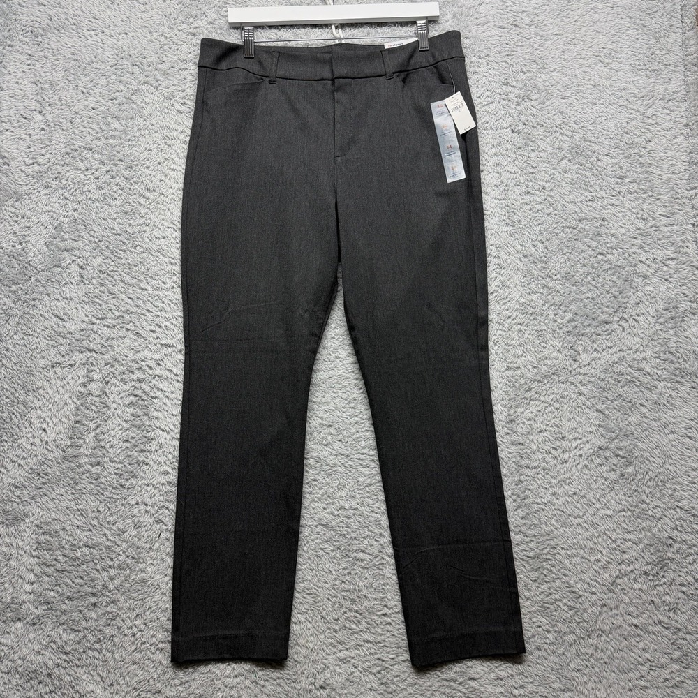 Old Navy High Rise Pixie Skinny Ankle Pants Womens 14 Gray Stretch Pockets New